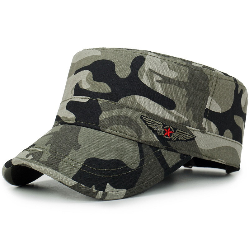 Boné Militar Masculino e Feminino, Boné de Moda em Cor Camuflada, Boné Militar Ajustável, Chapéus de Sol, Casual para Es