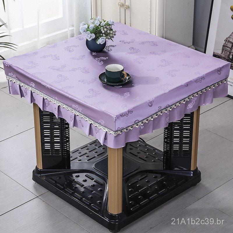Capa para mesa de fogo, capa para fogão elétrico, quadrada, impermeável, à prova de óleo, toalha de mesa de couro resist