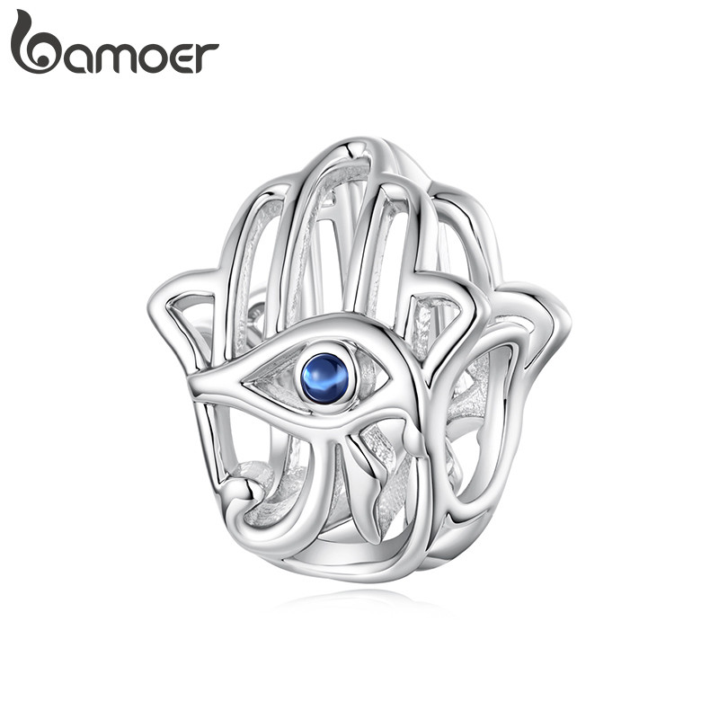 Bamoer Charm Hamsa Hand Pingente DIY Para Pulseira Presentes Mulheres