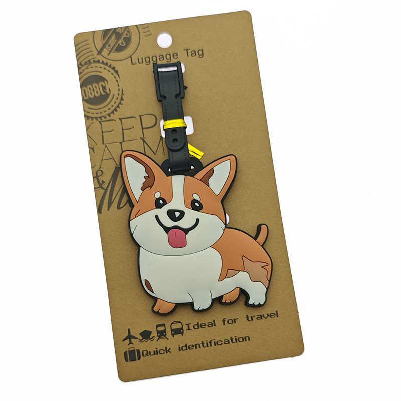 Etiqueta de bagagem Etiqueta de nome Filhote de cachorro Shiba Inu Corgi Etiqueta de bagagem DZSM