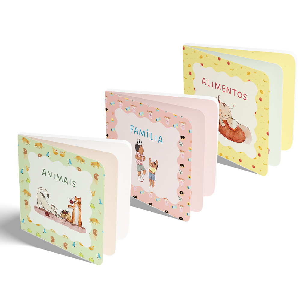 Box 3 Livros Infantis Para Bebê Cartonado | Coleção Meus Primeiros Poemas | Educativo Sensorial 0 a 3 Anos