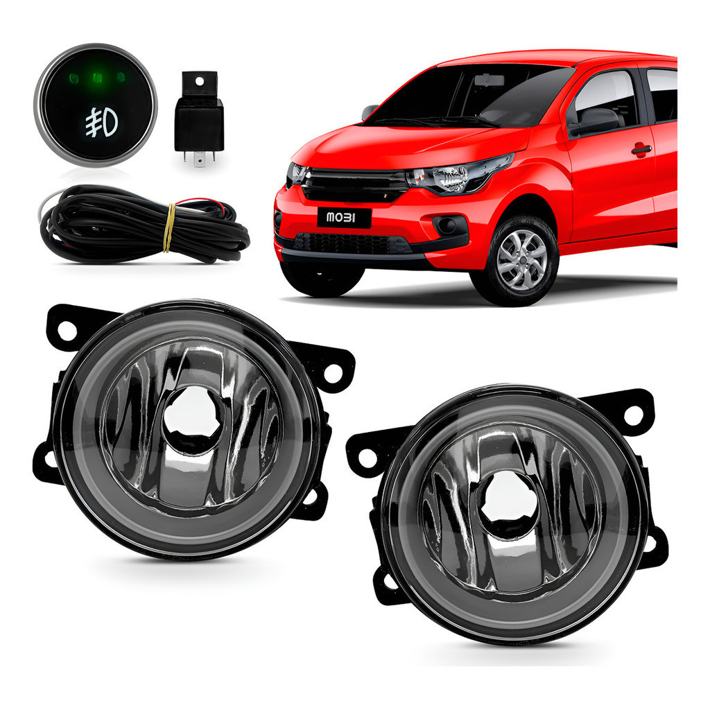 Kit Farol Milha Mobi 2016 2017 2018 2019 A 21 2022 2023 2024 Branco