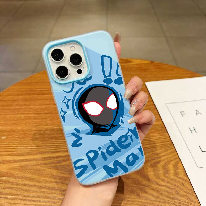 Adequado para iPhone 12/13/14/15/16 Pro Max Boy Colorido Spiderman Graffiti Style Phone Case