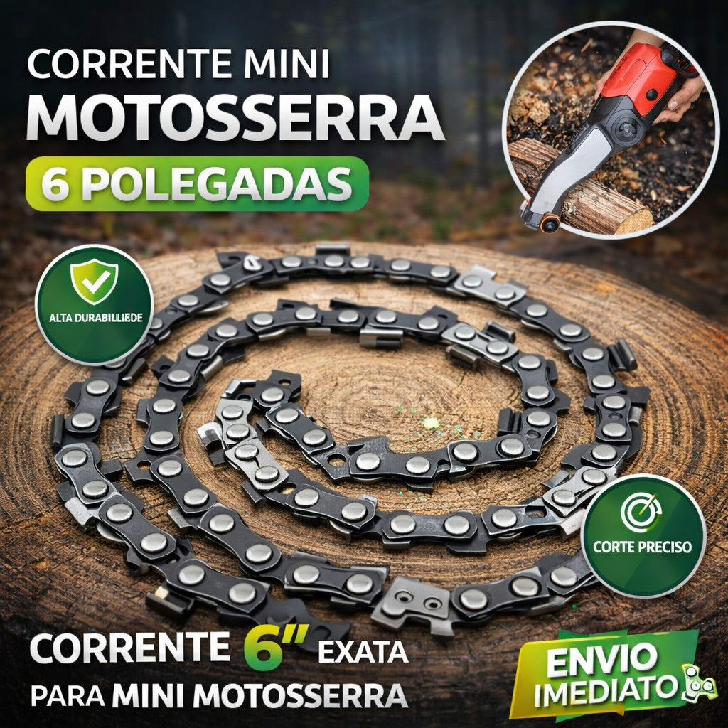 Corrente para Mini Motoserra Elétrica 6'' Polegadas StarTools AR0741