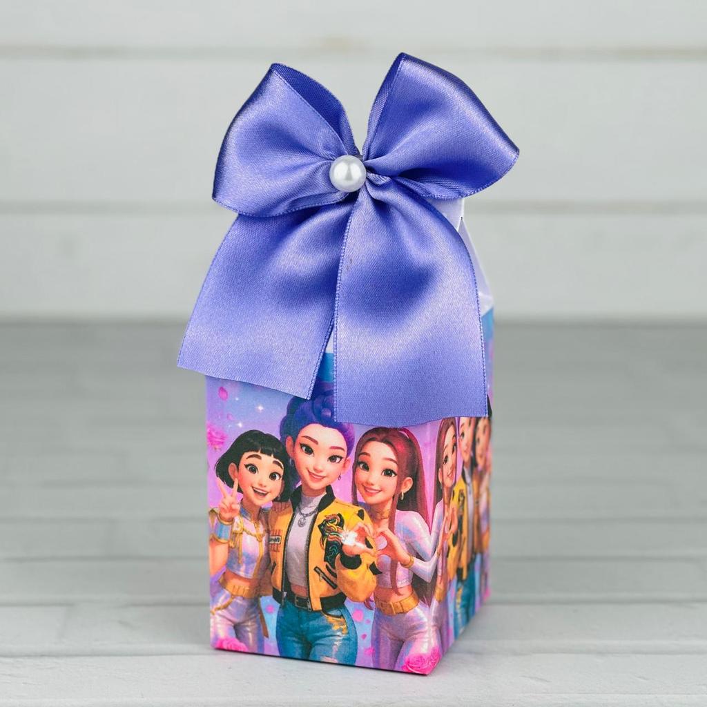 10/25 Caixa Milk Personalizada Tema Guerreiras do KPop Lembrancinha Festa Infantil Decoração Aniversário