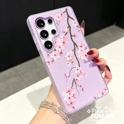 Capa De Telefone Simples De Flores Rosa Doce Cor Para Poco X8 Pro Max X7 X6 X5 X4 X3 NFC F8 Ultra F7 4G 5G Fosca Anti-Qu