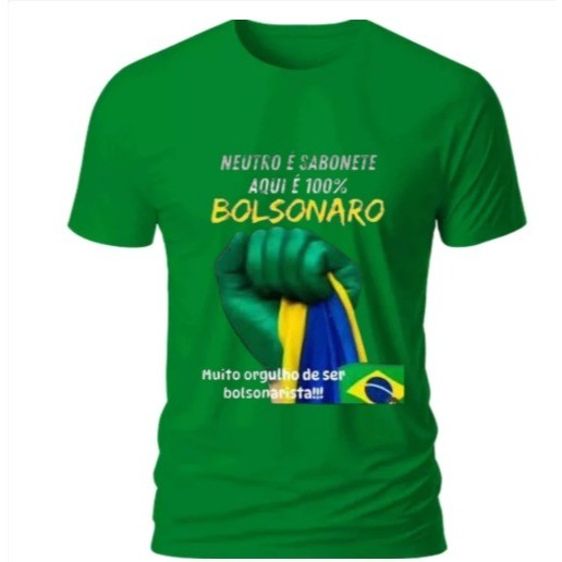 Camiseta Bolsonaro Unissex 100% Algodão Estampa Exclusiva Envio Rápido