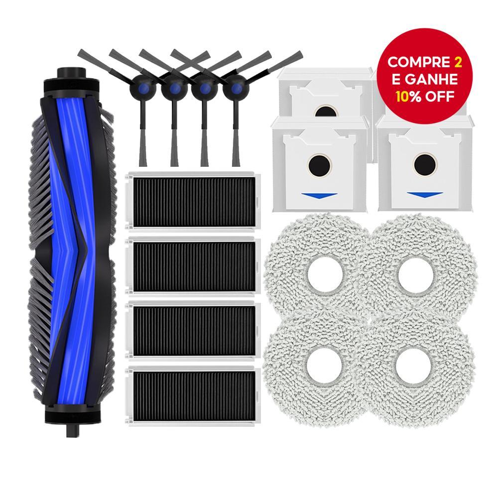Para Ecovacs Deebot N30 Omni / N30 Pro Omni Aspirador Robótico Acessório Escova Principal Escova Lateral Filtro Hepa