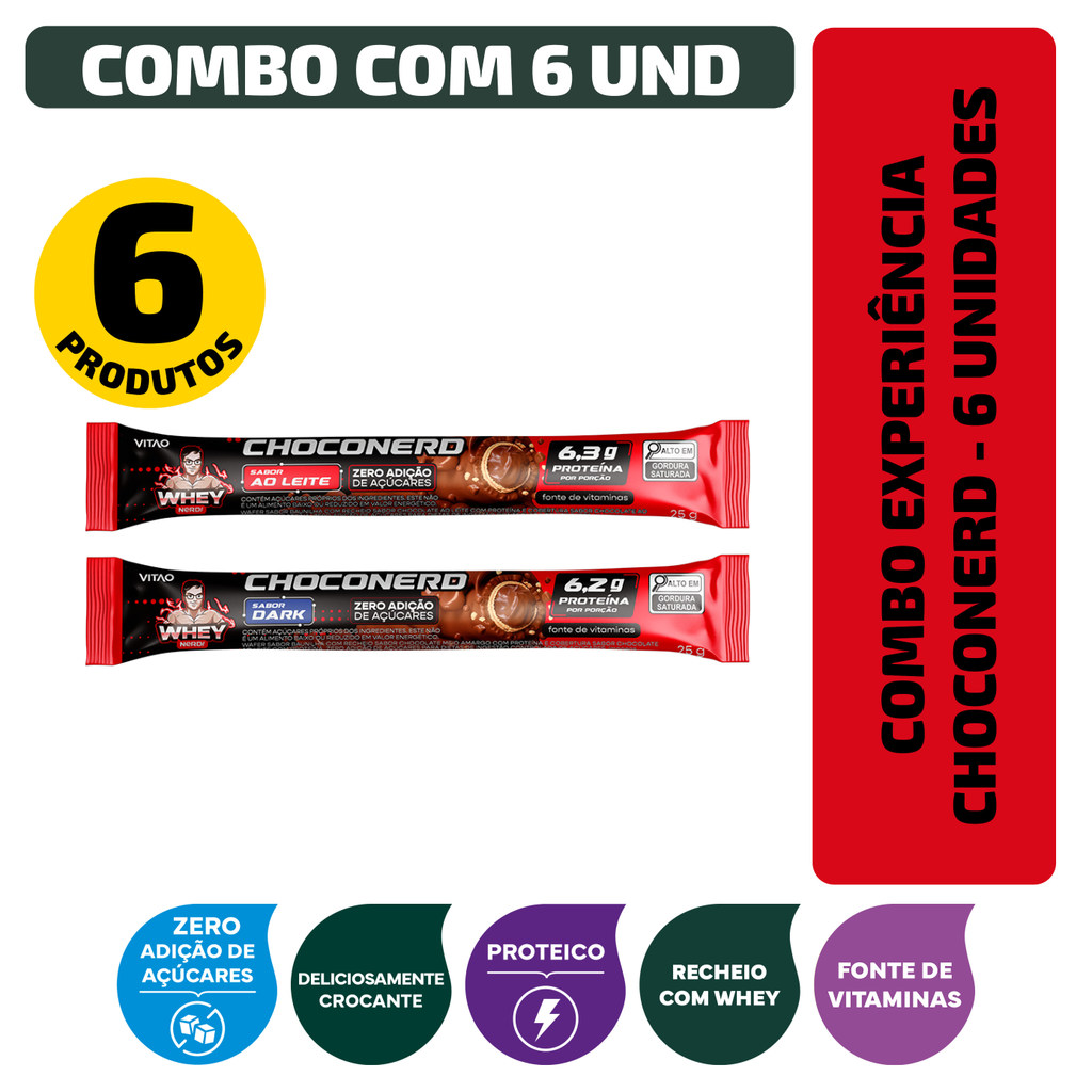 Combo Experiência Choconerd - 6 unidades
