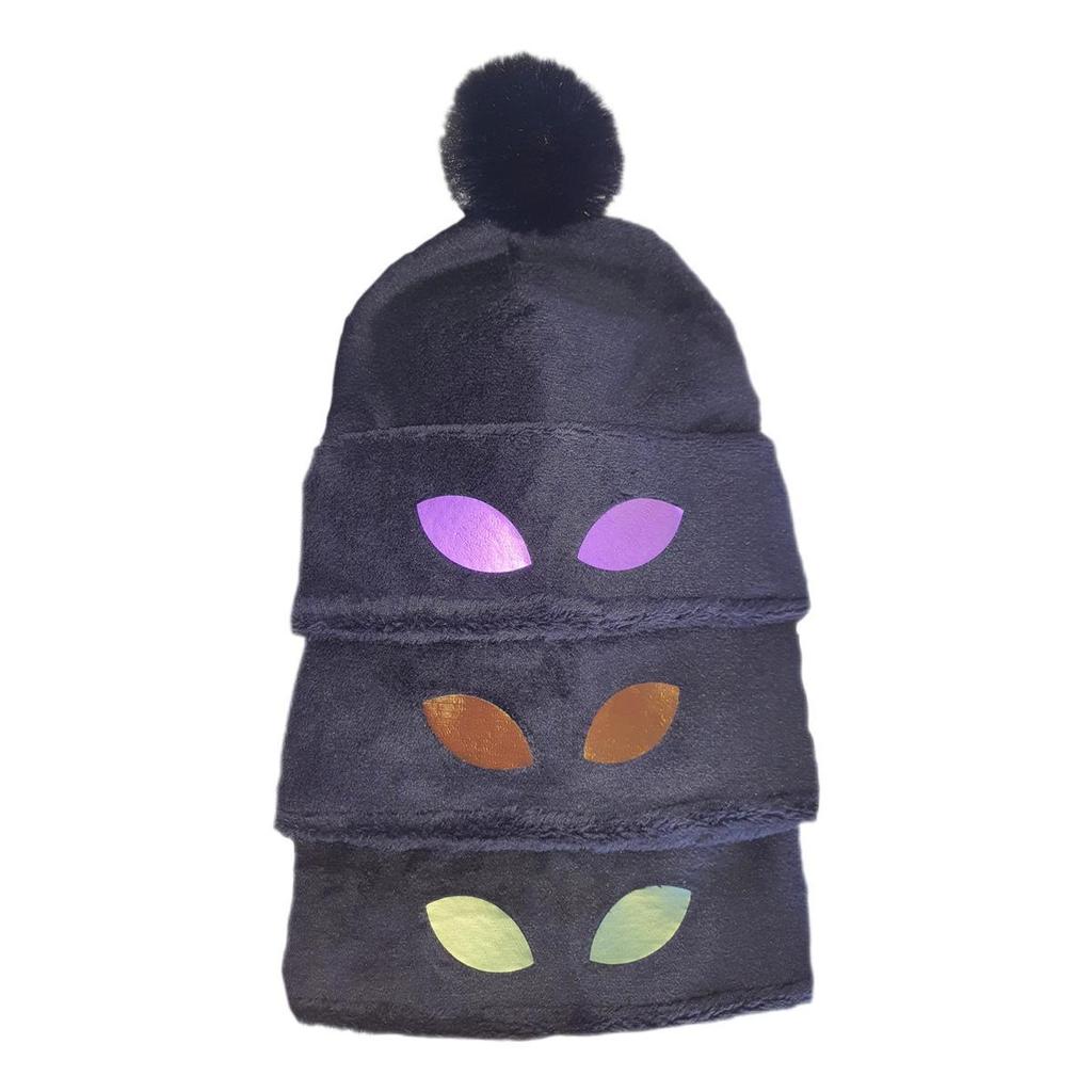 Touca Et Touca Alien Quentinha Touca Da Moda Etdabr Inverno Cor Verde Limão Olho Preto Desenho Do Tecido Lisa Tamanho Un