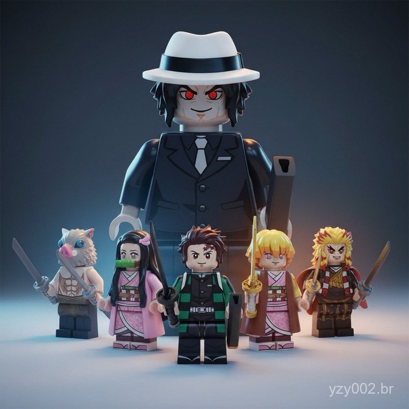 Compatível com LEGO - Demon Slayer - Shuumatsu no Yaiba - Hashiras - Upper Moons - Tanjiro - Muzan