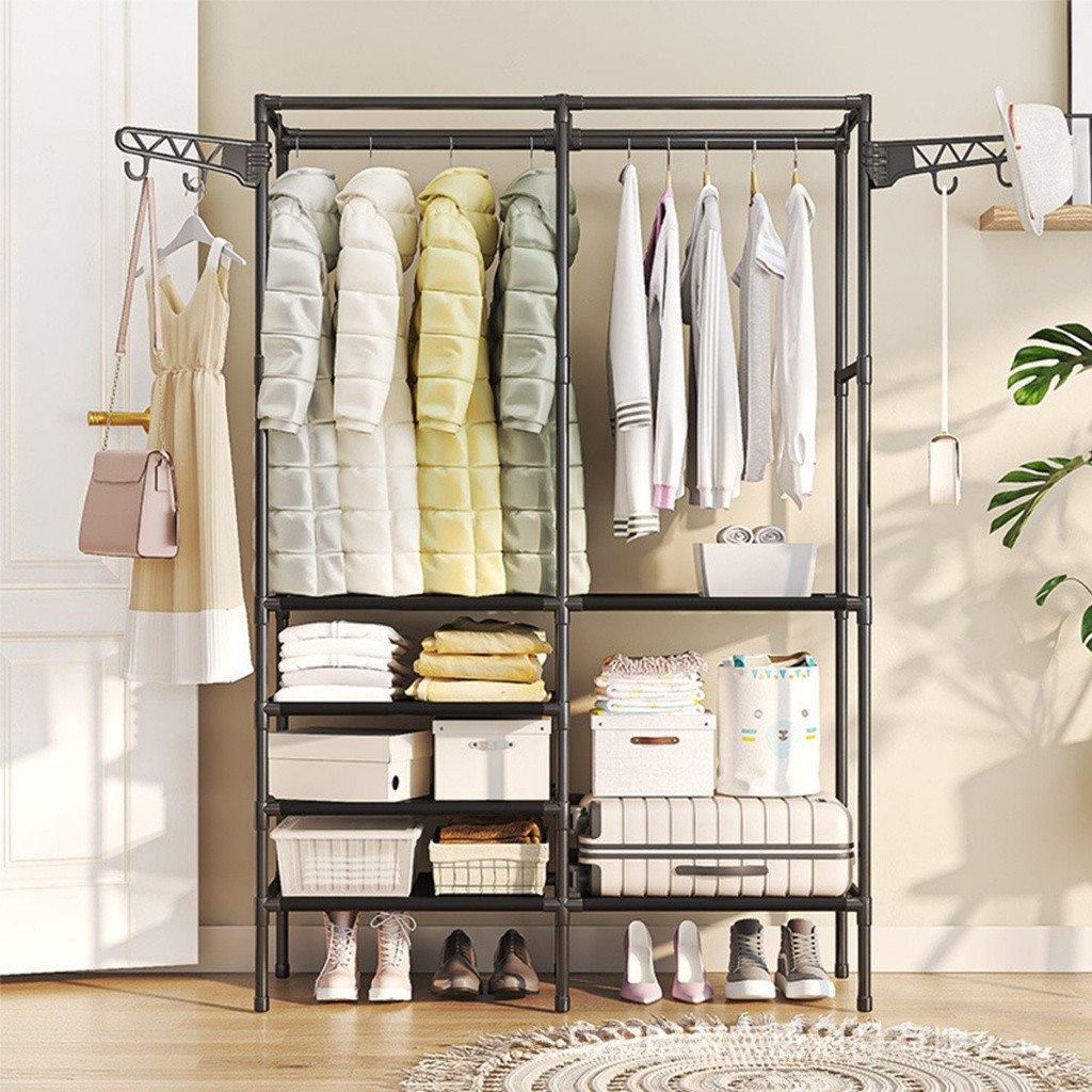 Novo -Guarda Roupa Portatil Arara Multifuncional Desmontavel Organizador Estrutura de Aço