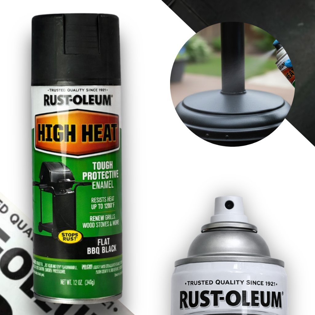 Spray Alta Temp Churrasqueira 650°c Preto Fosco Rust Oleum