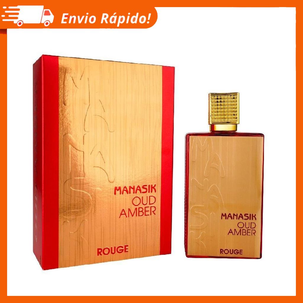 MANASIK PERFUME COMPARTILHAVEL OUD AMBER ROUGE EDP 100ML em Oferta na Shopee