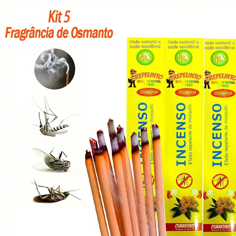Imagem 150Palitos De Incenso Mata Mosquito/Mosca Artificial-Repelente Natural Mosquito-Matar Mosquito Killer-Cheiro De Osmanto