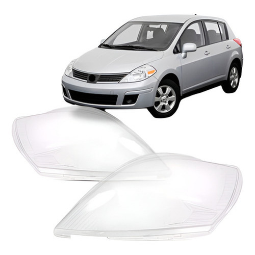 Par Lente Farol Dianteiro Para Nissan Tiida 2008 A 2013