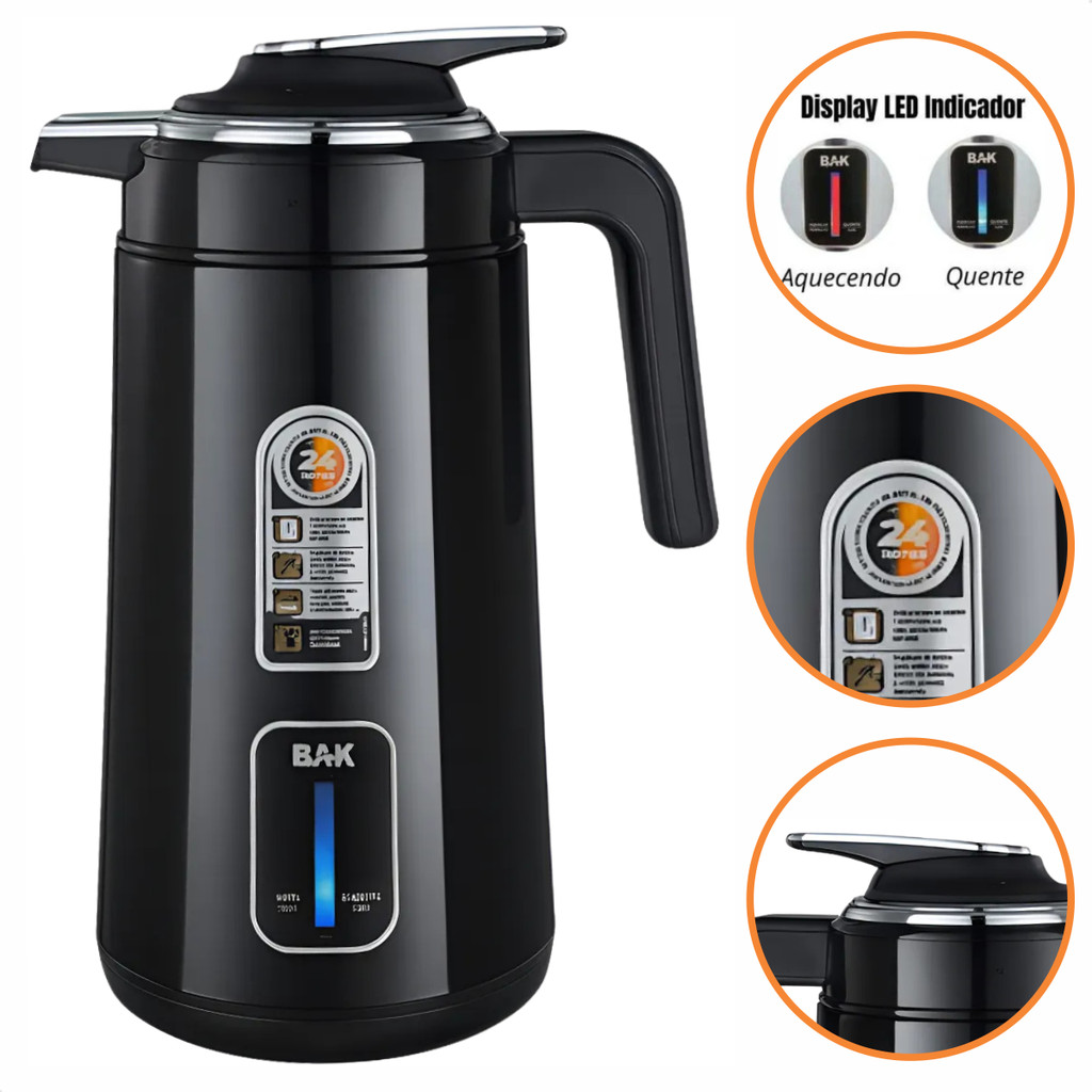 Chaleira Elétrica 1350w Jarra Térmica Portátil Para Chá Bule 1,8L 220V em Oferta na Shopee