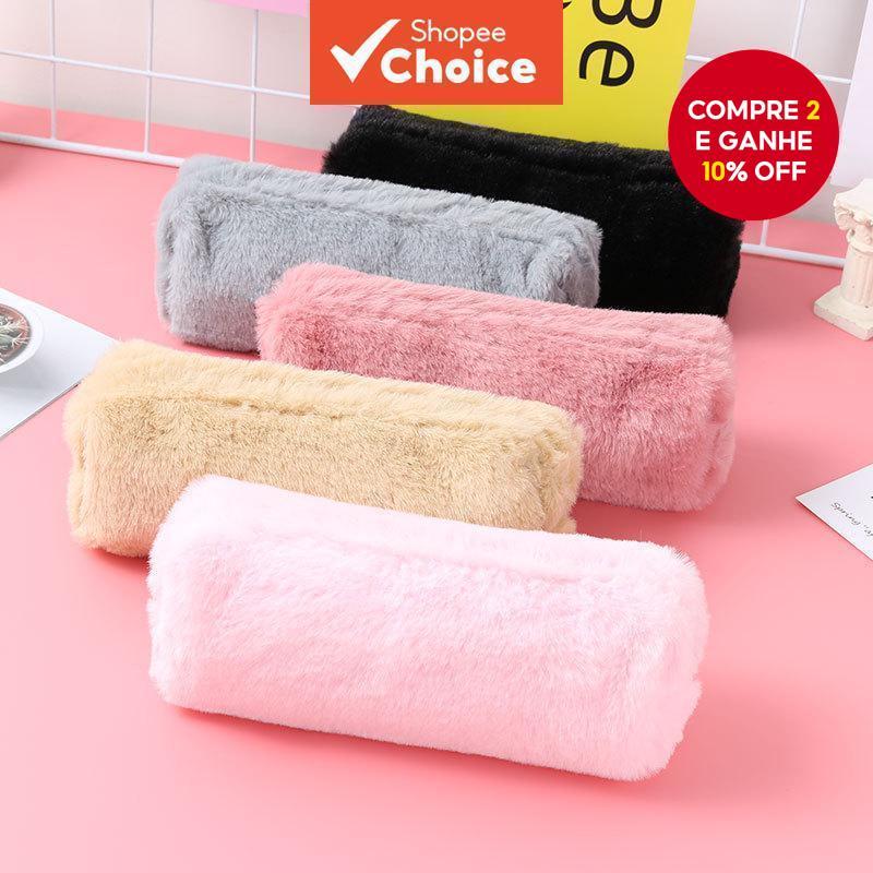 Estojo De Lápis De Pelúcia Kawaii Papelaria Criativo Escolas & Material De Escritório em Oferta na Shopee