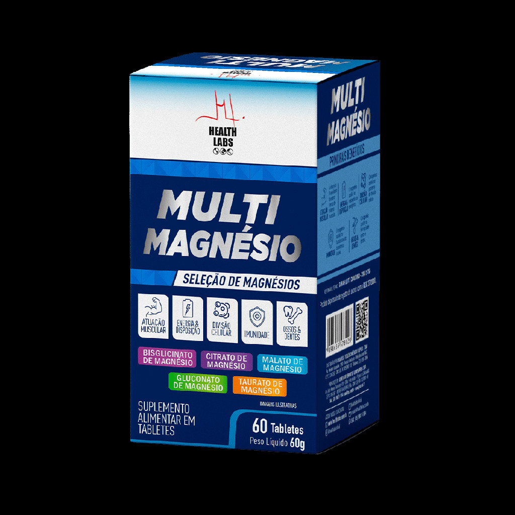 Suplemento alimentar Multi Magnésio 60 Tabletes Health Labs
