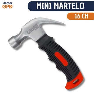 Martelo Mini 16cm 6'' Com Cabo Curto Emborrachado Martelinho Pequeno Anti-deslizante em Oferta na Shopee