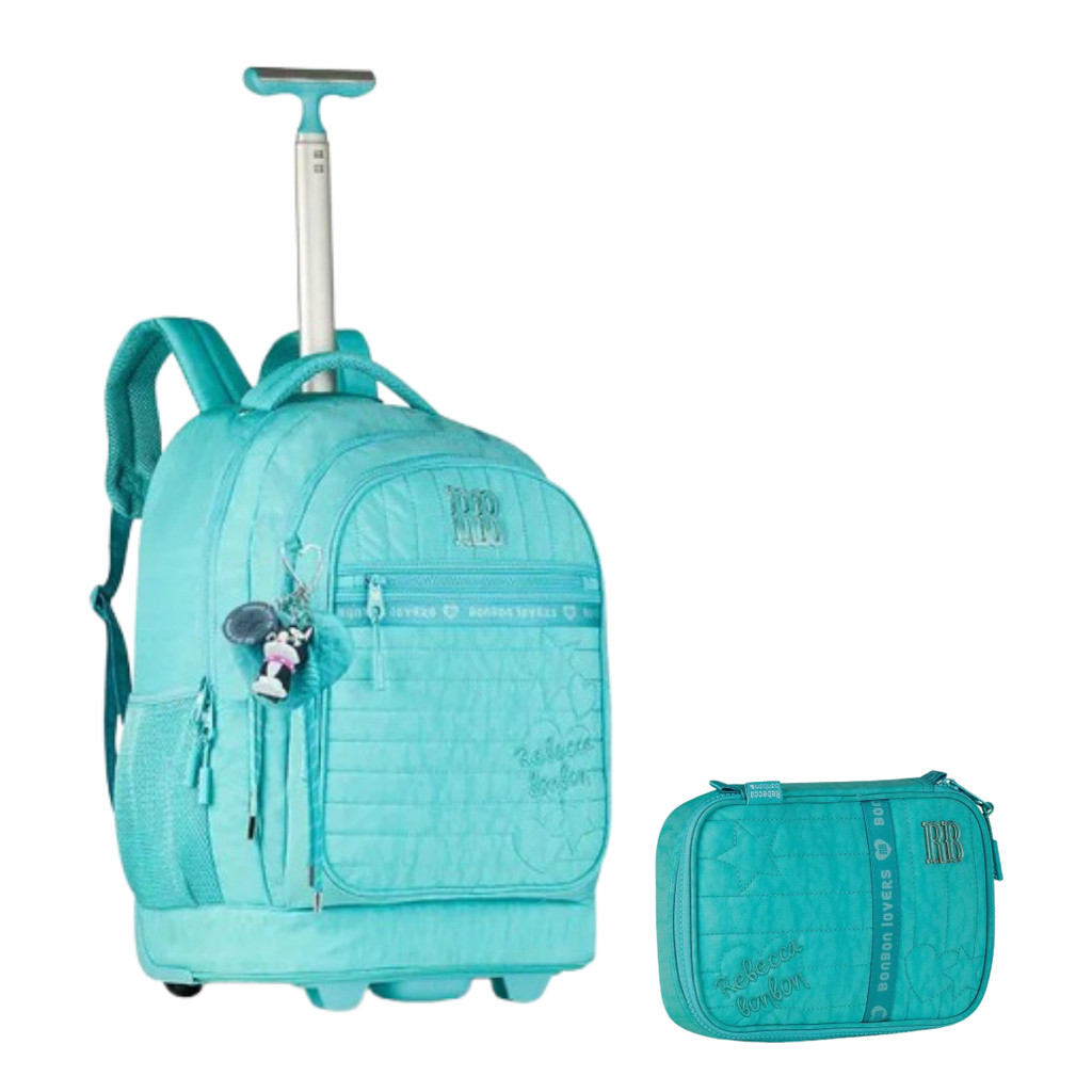 Kit Mochila de Rodinha Com Estojo Rebecca Bonbon Sweet Dreams- Clio Style