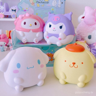 Bonito Sanrio Squishy Toy Bola Anti-Tensional Hello Kitty Kuromi Melody Squeeze Fidget De Macia De Alívio De Estresse