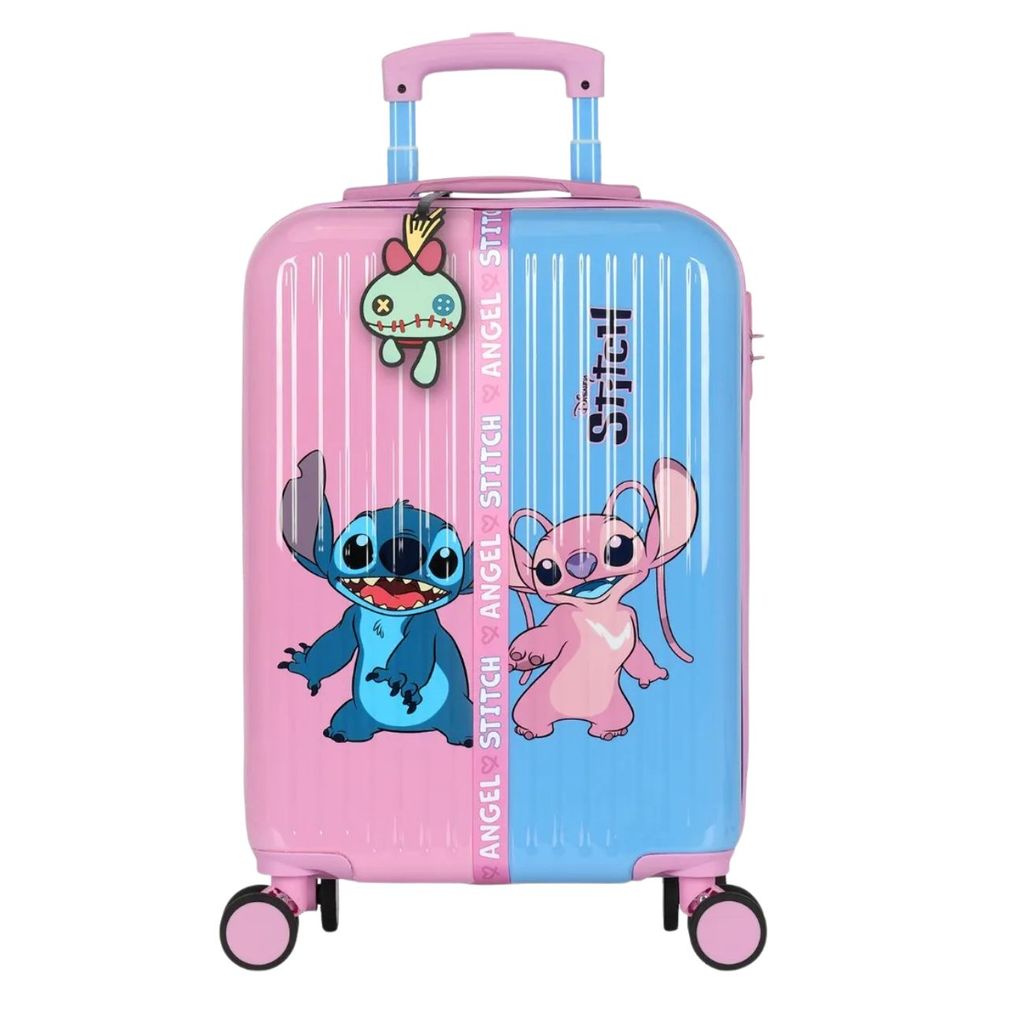 Mala Infantil de Bordo Stitch Viagem com Cadeado  Rodinhas 360°