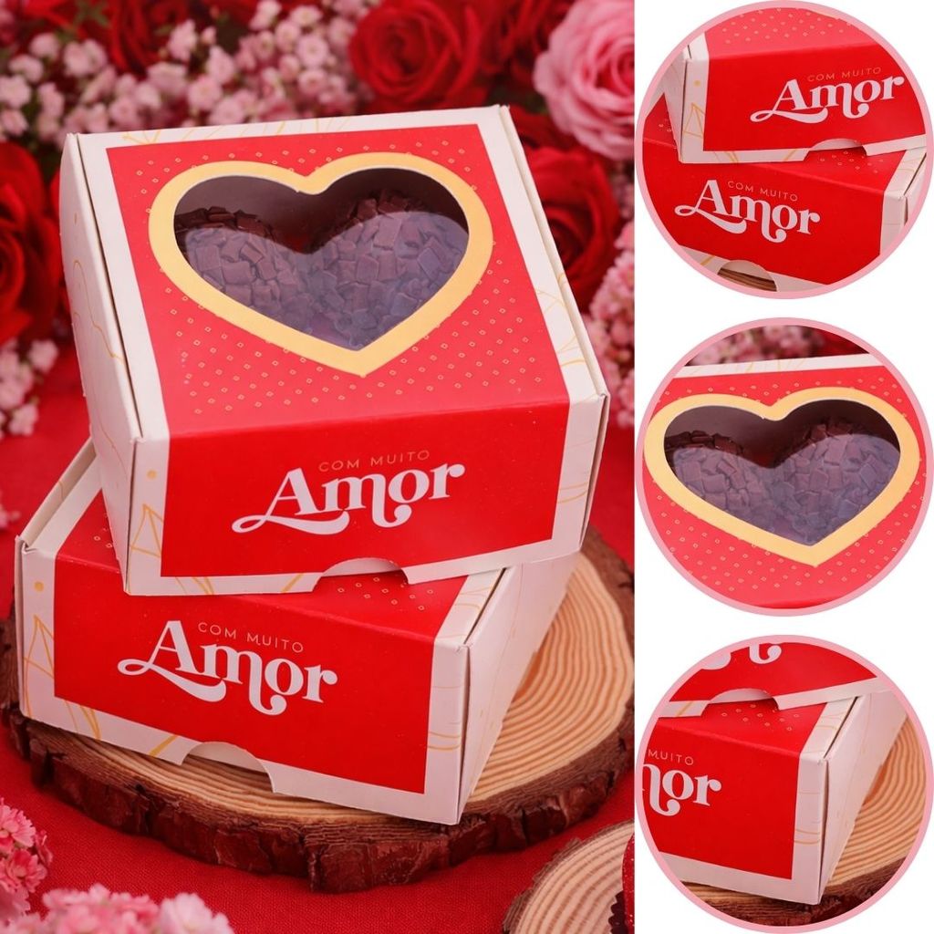 10 CAIXA P/4 DOCES AMOROSA 4059 ( MÃES E NAMORADOS OUTLET ) em Oferta na Shopee