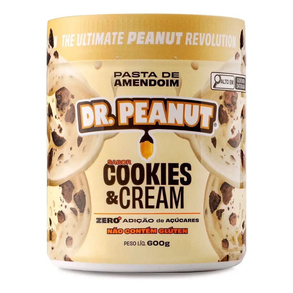 Pasta De Amendoim 600g Cookies & Cream Dr. Peanut