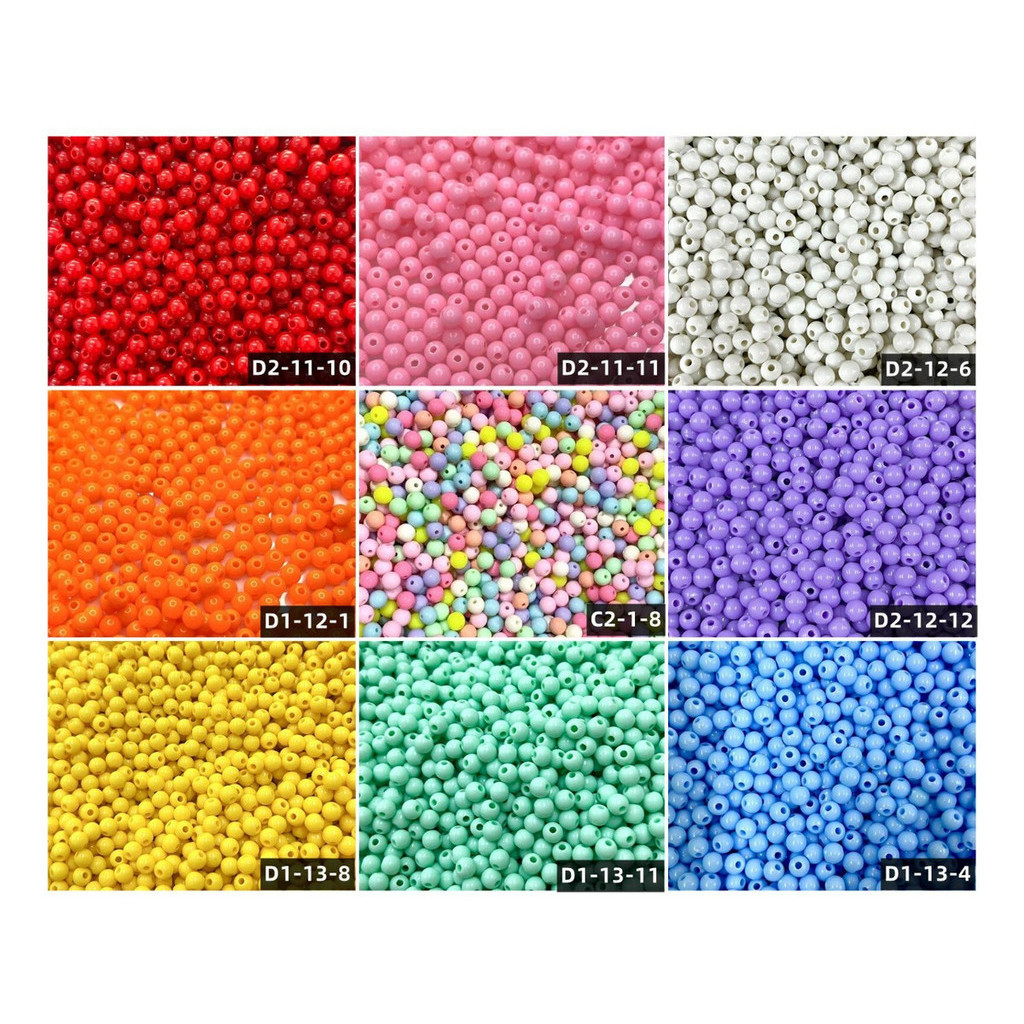 Kit Miçangas Bijuteria para Pulseira e Colar – 2.700 Pçs Bolinha 6mm