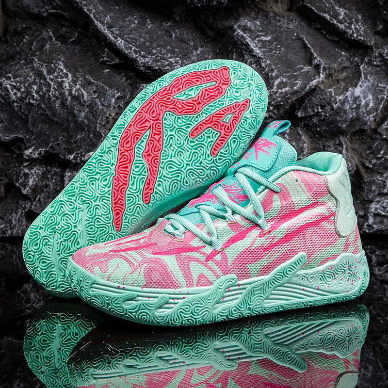 Homens e Mulheres Tênis de Basquete Respirável Sapatos Esportivos para Treino ao Ar Livre