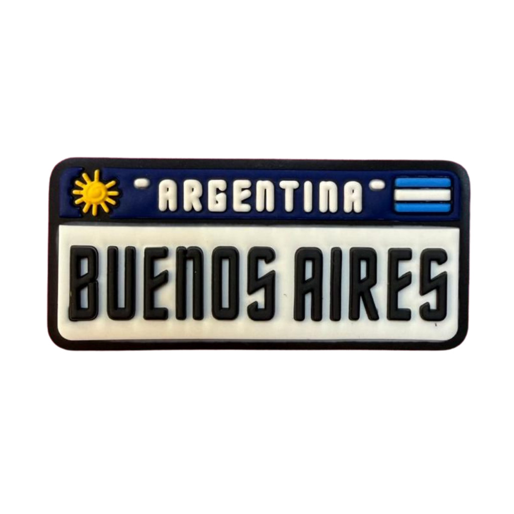 Imã Buenos Aires ARG Placa Mercosul - Imã de Geladeira Emborrachado