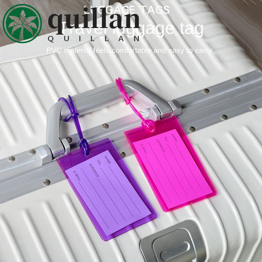 Etiqueta De Bagagem QUILLAN , Etiquetas Fluorescentes De Nome Para Cartão De Embarque , Informações De Acessórios De Via