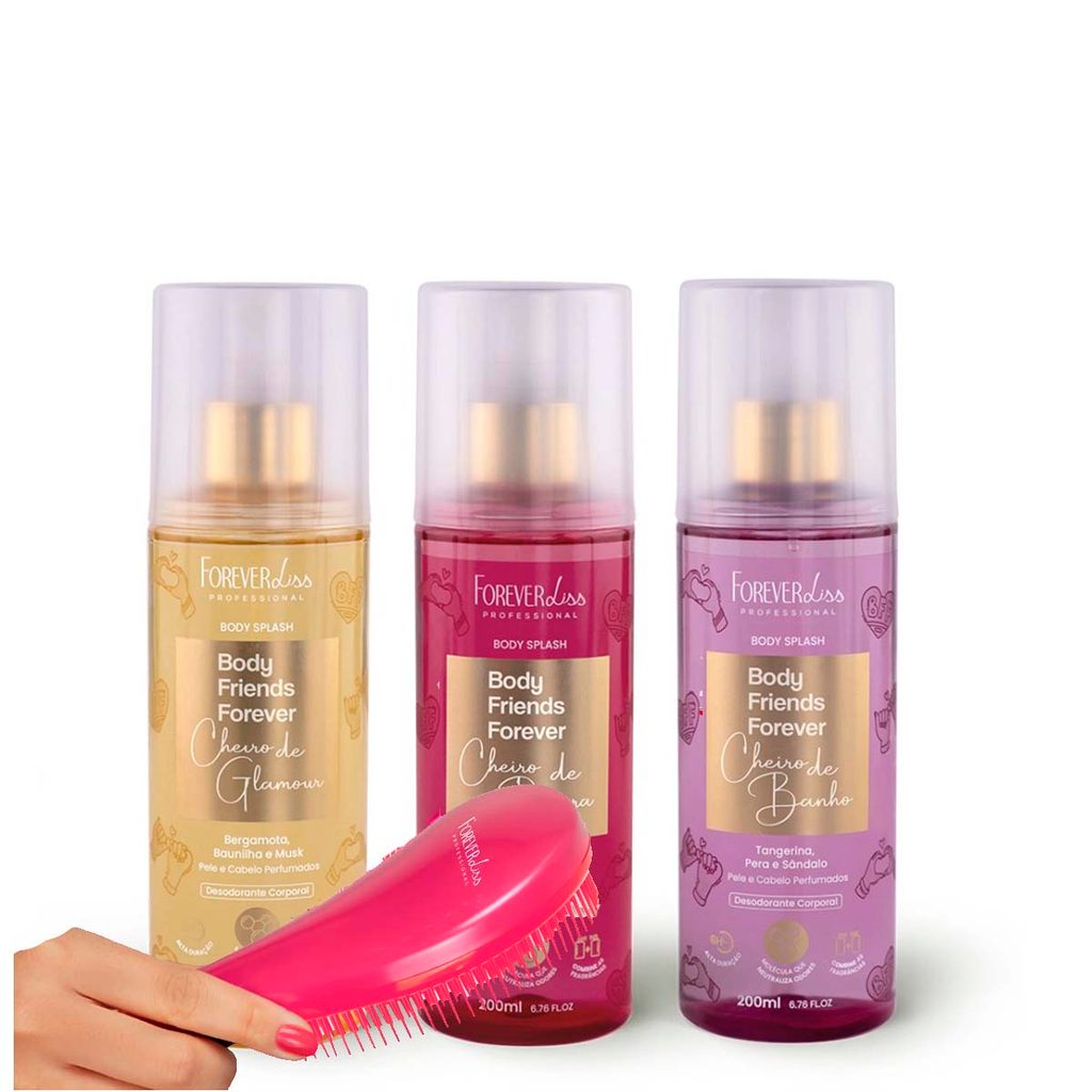 Kit Body Splash BFF Fixação Duradoura 120ml  Forever Liss