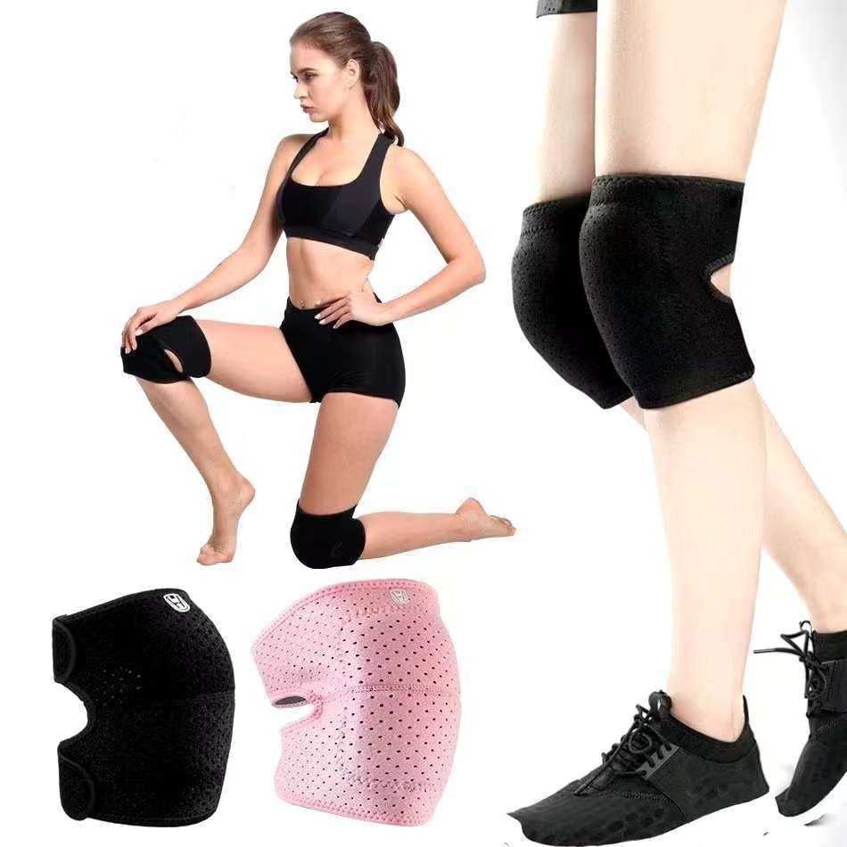 Joelheira Esportiva Articulada Protecao Danca Yoga Academia Treino Ajustavel Respiravel Com Almofada