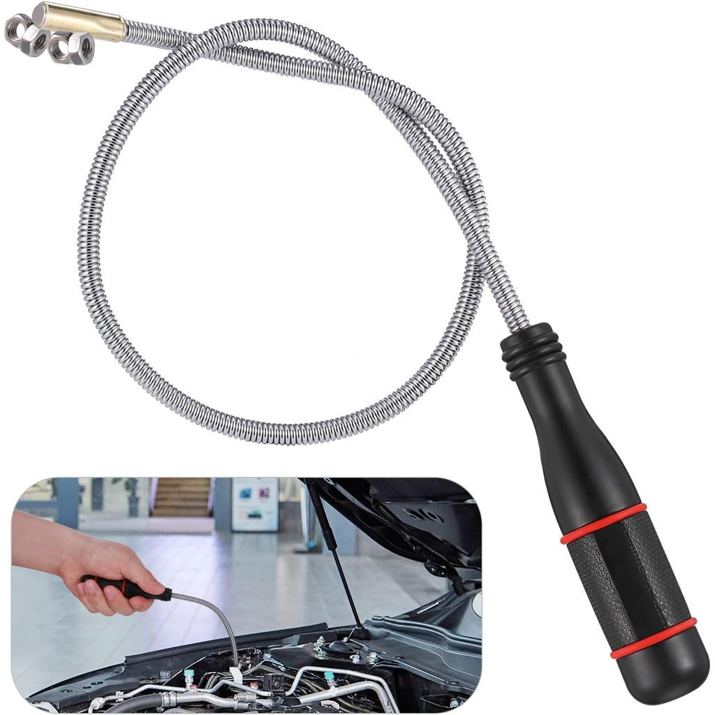Ferramenta magnética flexível de 60cm, ferramenta magnética forte com cabo antiderrapante, ímã telescópico, ferramenta m