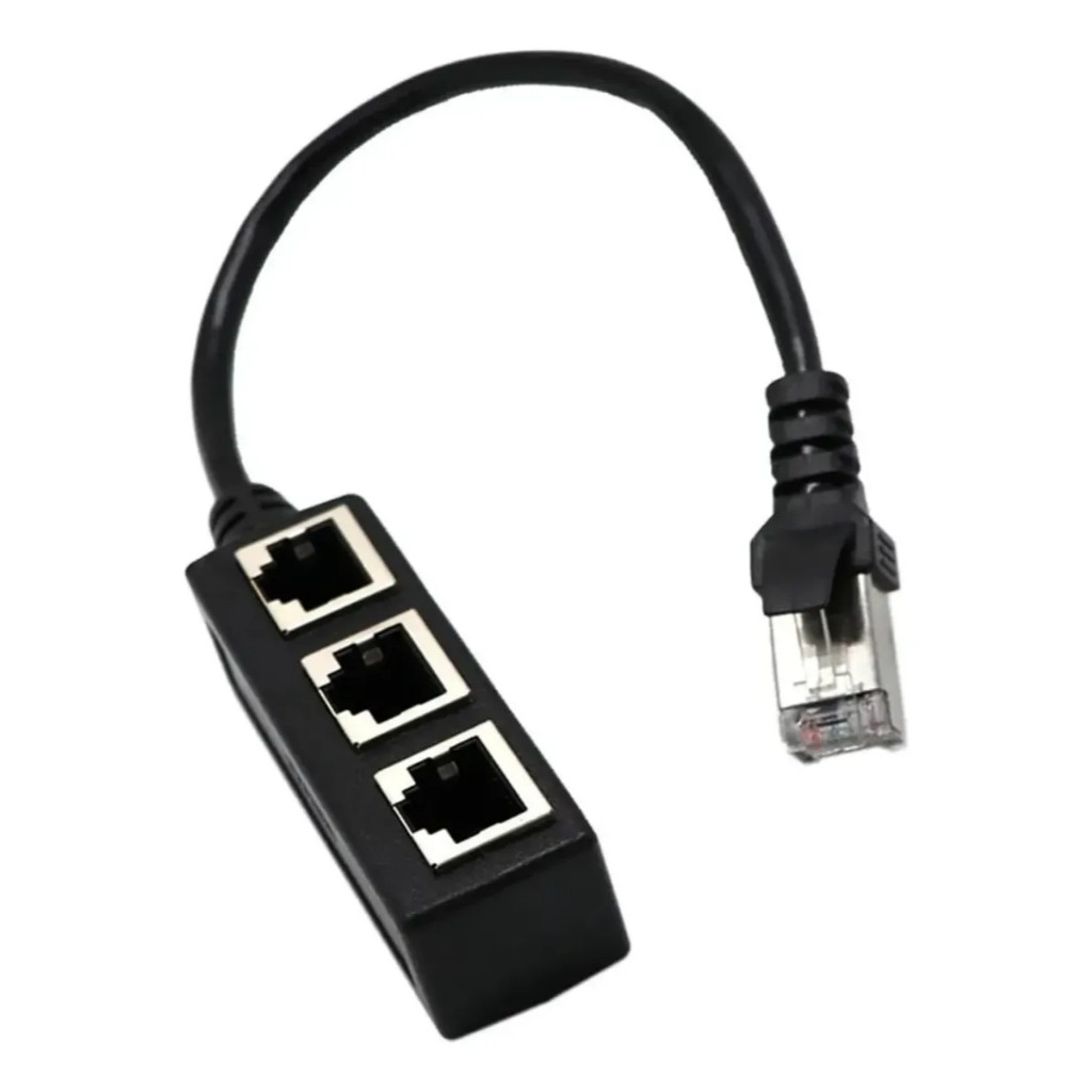 Cabo Divisor Ethernet Rj45 1 Macho P/ 3 Fêmeas Adaptador Lan