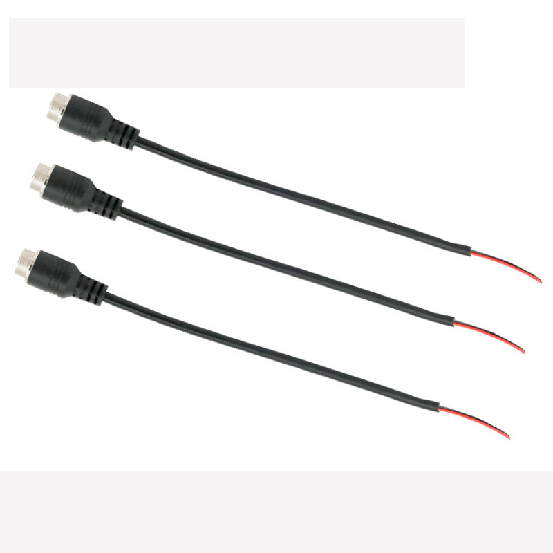 Cabo conector automotivo de 4 núcleos, cabo de extensão para videovigilância, cabo de conexão para câmera de ré em camin