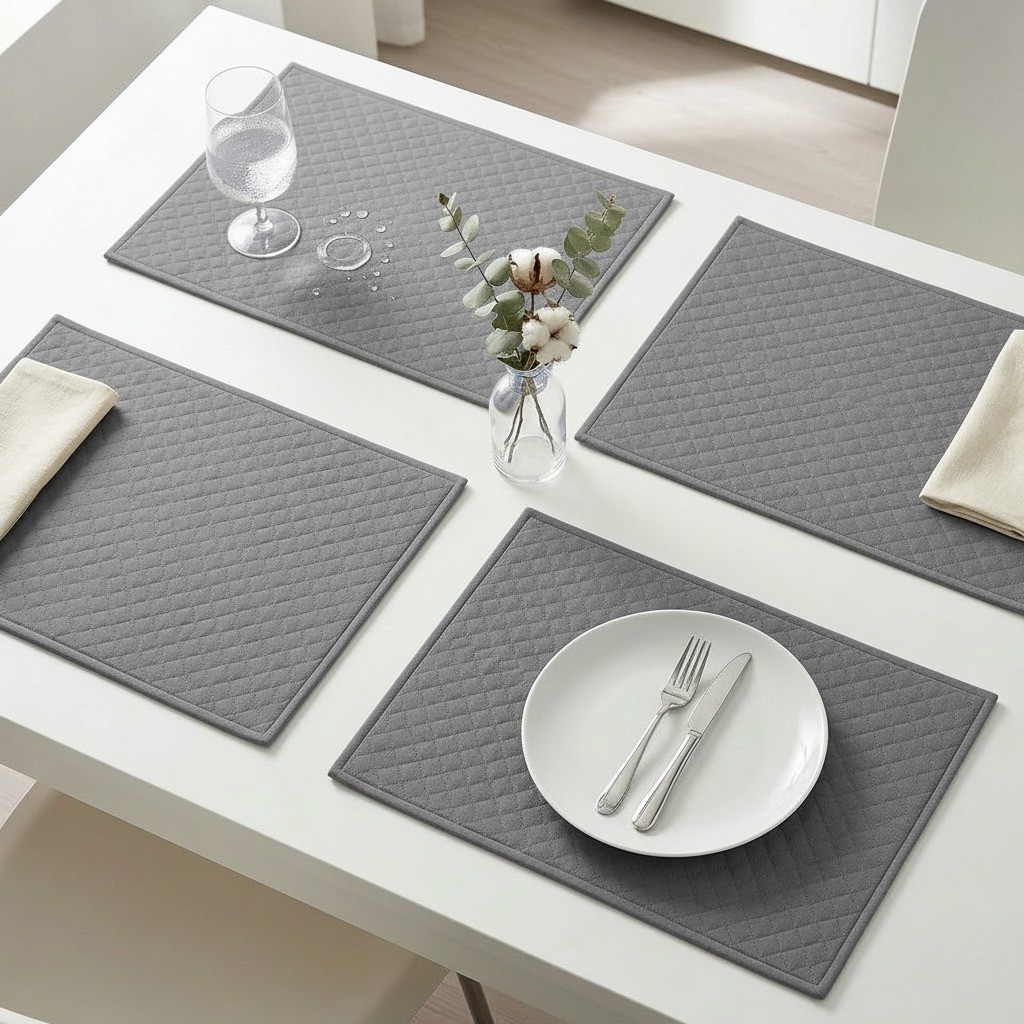 Jogo Americano minimalista Mesa Posta - Texturizado - Cozinha Mesa de Jantar - 2 e 4 Lugares
