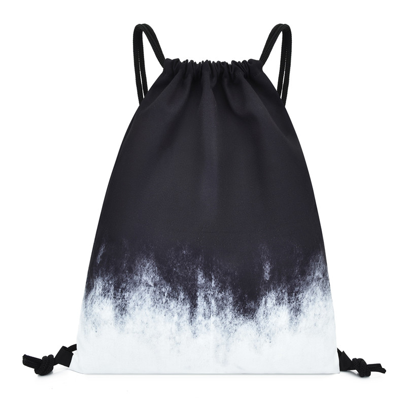 Cordão cordão bolso esportes mochila masculina lona Casual estudante universitário classe saco simples saco de viagem fe
