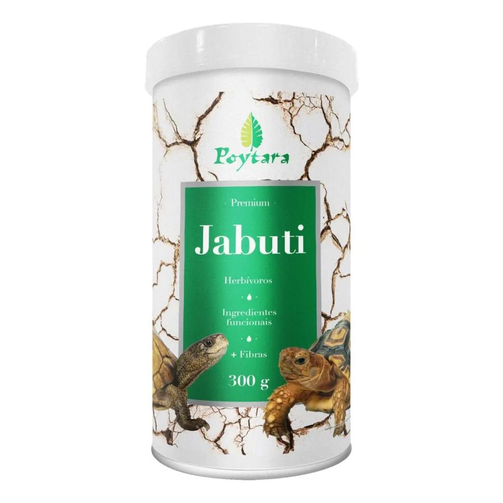 Rações Poytara Jabuti Alimento Para Repteis Herbívoros 300g