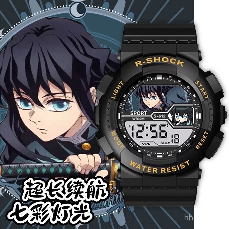Novo relógio da coleção Tanjiro Demon Slayer para adolescentes e estudantes, relógio eletrônico com os personagens Tokit