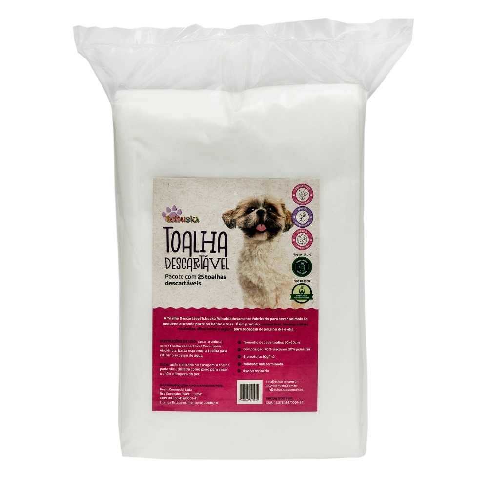 Toalha Descartável 50x60cm Tchuska pacote com 25 toalhas