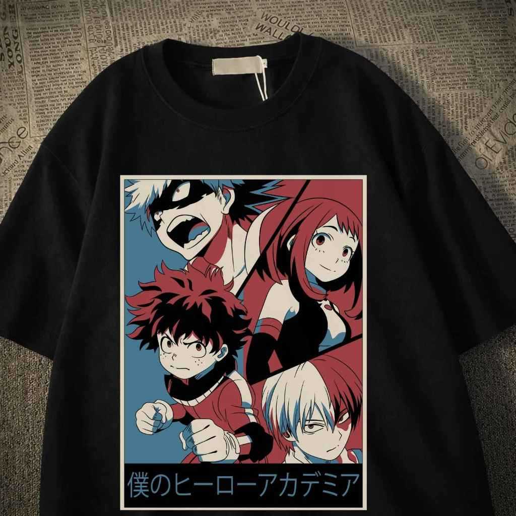 Camiseta Basica Em Algodão E Com Estampa De Anime E Diversas Opções De Cores Das Camisetas
