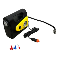 Mini Compressor De Ar Automotivo 260 PSI 12V Com Lanterna E 3 Bicos
