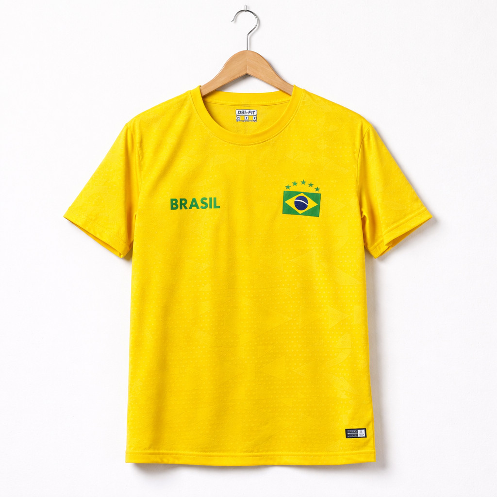 Camiseta Do Brasil Adulto Dry Fit – Conforto e Estilo Oficial DAHORACOMPANY