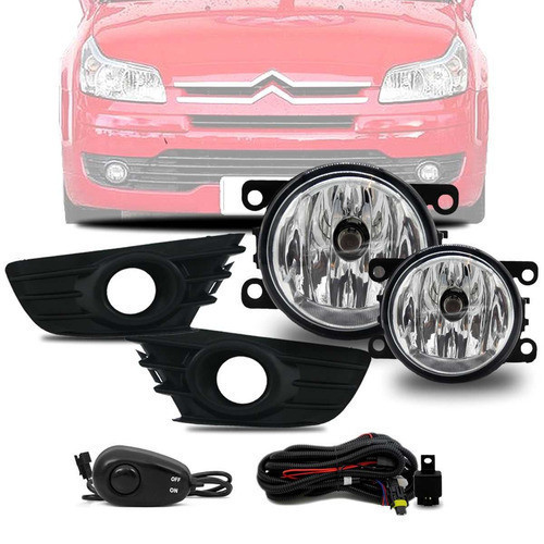 Kit Farol Milha Neblina C4 2008 09 10 2011 Botão Alternativ