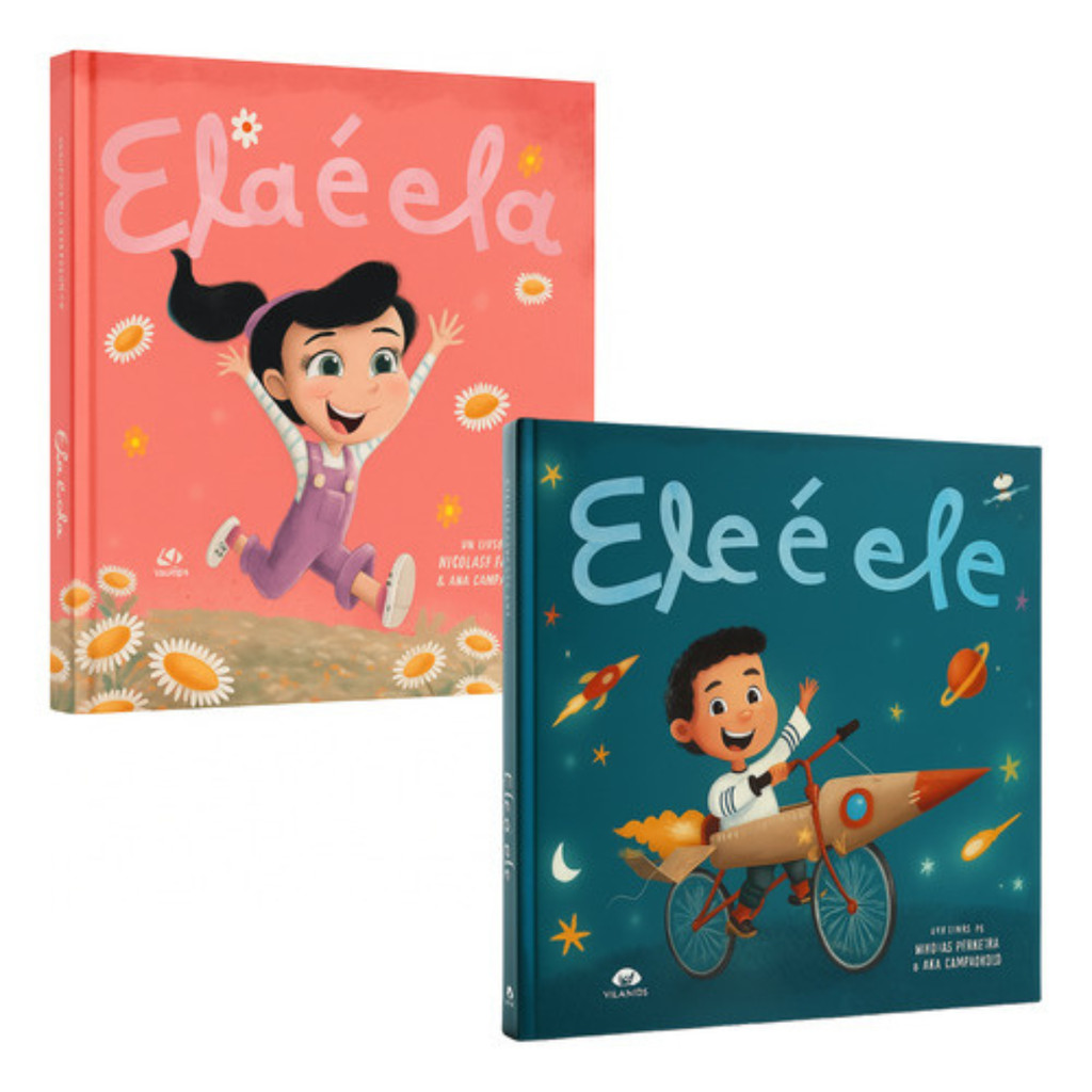 Kit Ele É Ele + Ela É Ela  Nikolas Ferreira E Ana Campagnolo | Livros Infantis Cristãos Vida Kids | Fé, Identidade E Val