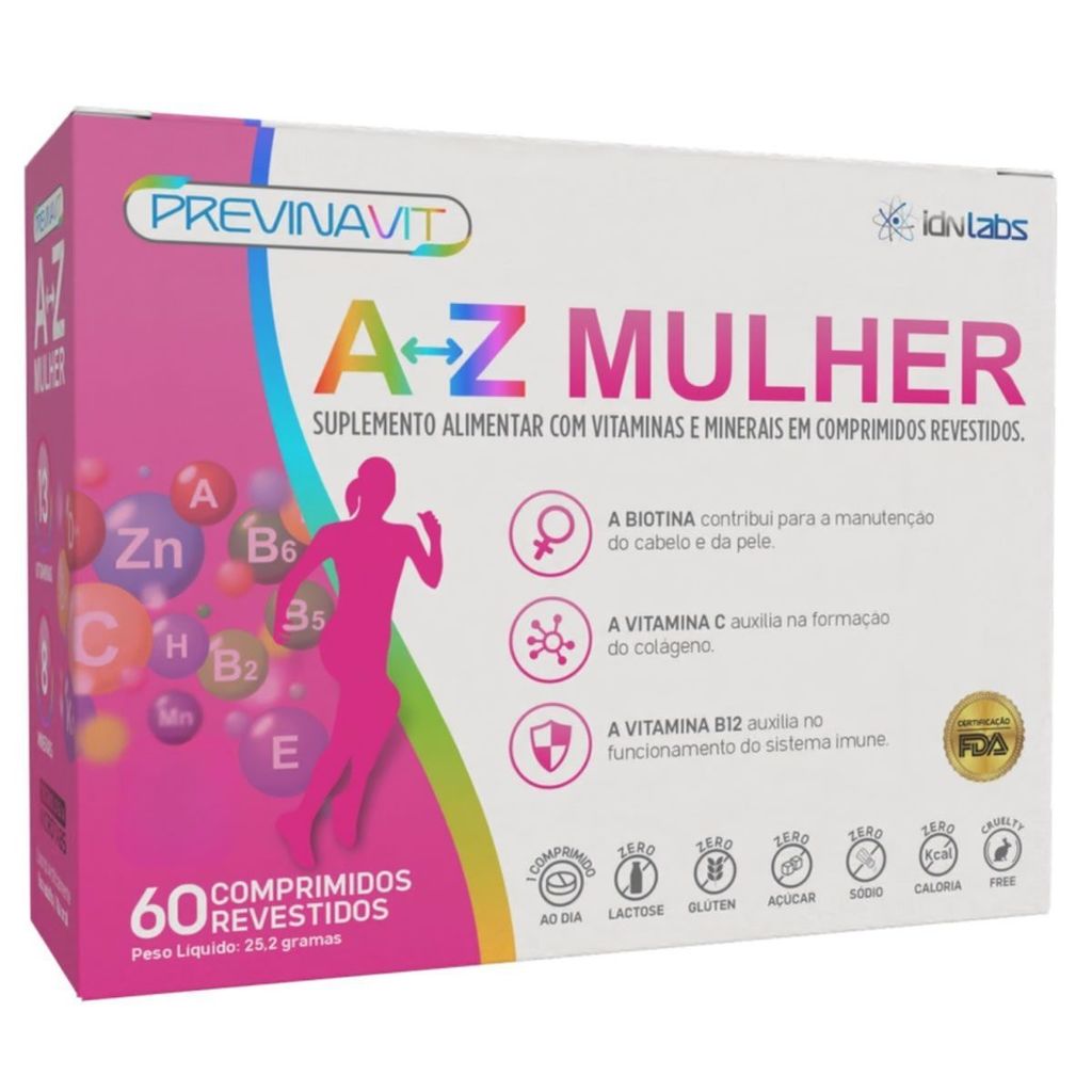 Previnavit Mulher A-Z - 60 Comprimidos - IDN Labs