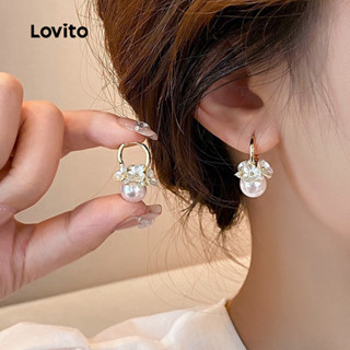 Lovito  Brincos Textura Casual LFA108104 em Oferta na Shopee